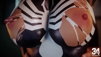 Tamaki & Gwen Stacy - Halloween Threeway Creampie Treat thumbnail