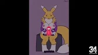 Renamon Dildo Sitting Short Animation thumbnail