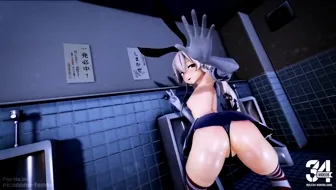 Shimakaze spanking her ass [R18] Reimo thumbnail