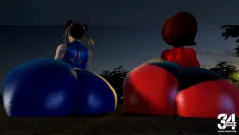 Chun Li Vs Helen Parr Stanky Booty battle 썸네일