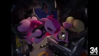 fluttershy & pinkie pie vs werewolfs - Hoovers-Art thumbnail