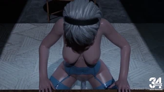 (blender) 2B Riding Dildo [Animation] thumbnail
