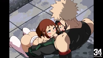 Bakugo X uraraka blowjob thumbnail