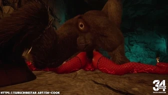 Huge Troll Wrecks Red Succubus - Facefuck & Facial thumbnail