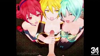[Noxelle]Triple Baka had some fun with a sweet cock thumbnail