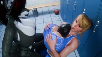 [Rekin3D] Elise in the Locker-Room with Samus thumbnail