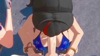 jane doe & zhu yuan fun on beach [No WM] thumbnail