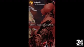 [JinkyVR] ALL my SLUTTY holes are being satisfied by @yuzuuzuu @MuteMew @KittCatUwu thumbnail