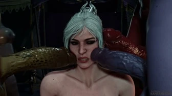 Shadowheart surrounded by four dicks thumbnail