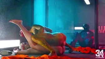 Poison ivy drains her balls in farty Harley Quinn thumbnail