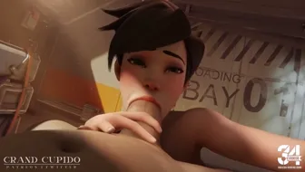 Tracer Trying Hard to Give the Best Blowjob thumbnail