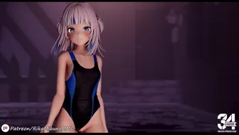 Pjanoo - Gawr Gura | Hololive Vtuber Dance MMD R-18 thumbnail