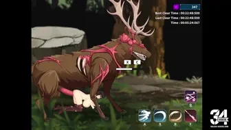 Project SENA - Giant Deer pounds Sena pussy. thumbnail